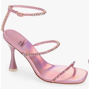 SOLD Jeffrey Campbell Demonic Ankle Strap Sandal in Iridescent Pink (new w/ box)